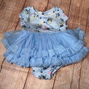 Bluey Baby Girls' Blue Tutu Dress Bodysuit Size 3-6 Month